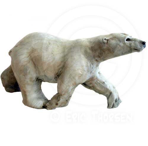 bronze polar bear sculpture